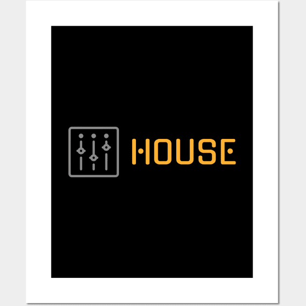 House Music DJ Wall Art by Mirage Tees